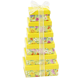 Broadway Basketeers Fresh and Floral Gift Tower