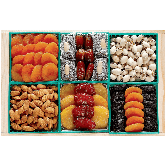 Broadway Basketeers Fruit and Nut Crate Gift Tray