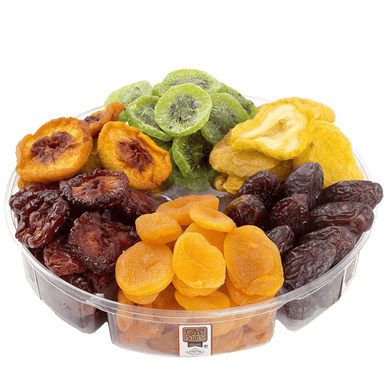 Healthy Tropical Dried Fruit Gift Tray 2 Pounds - 6 Section
